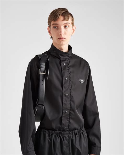 prada black re nylon shirt.